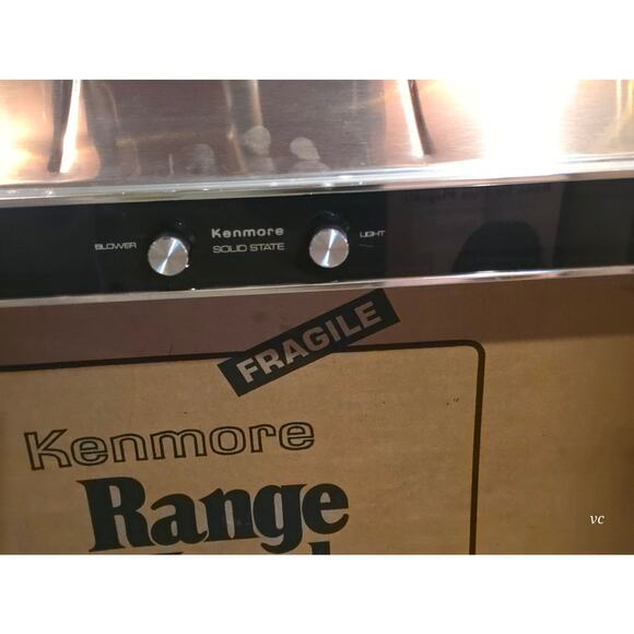Vintage Kenmore Stainless Steel Kitchen Range Hood 30" Vent Fan Light - Picture 3 of 6